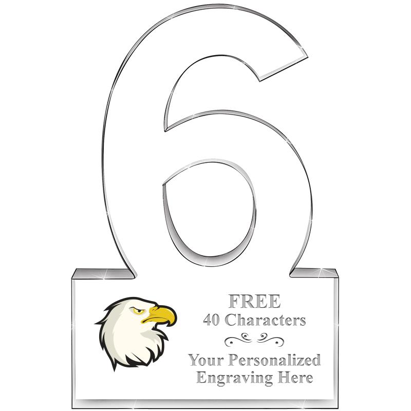 6" 6 YEARS OF SERVICE ACRYLIC