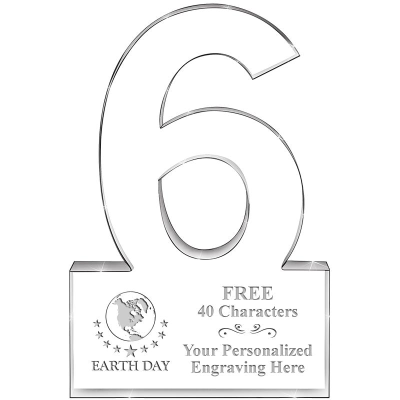 %" 6 YEARS OF SERVICE ACRYLIC