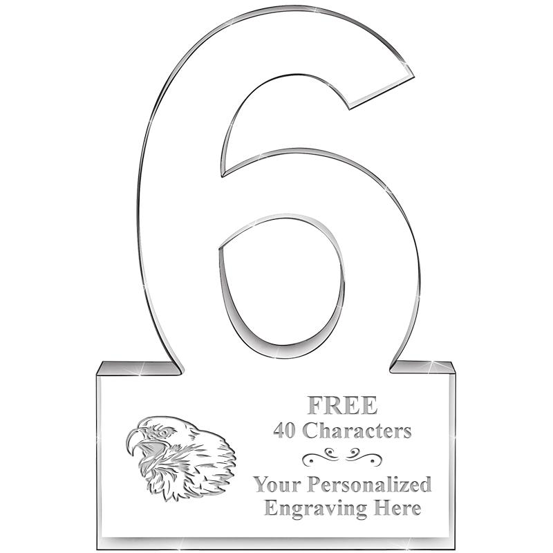 6" 6 YEARS OF SERVICE ACRYLIC