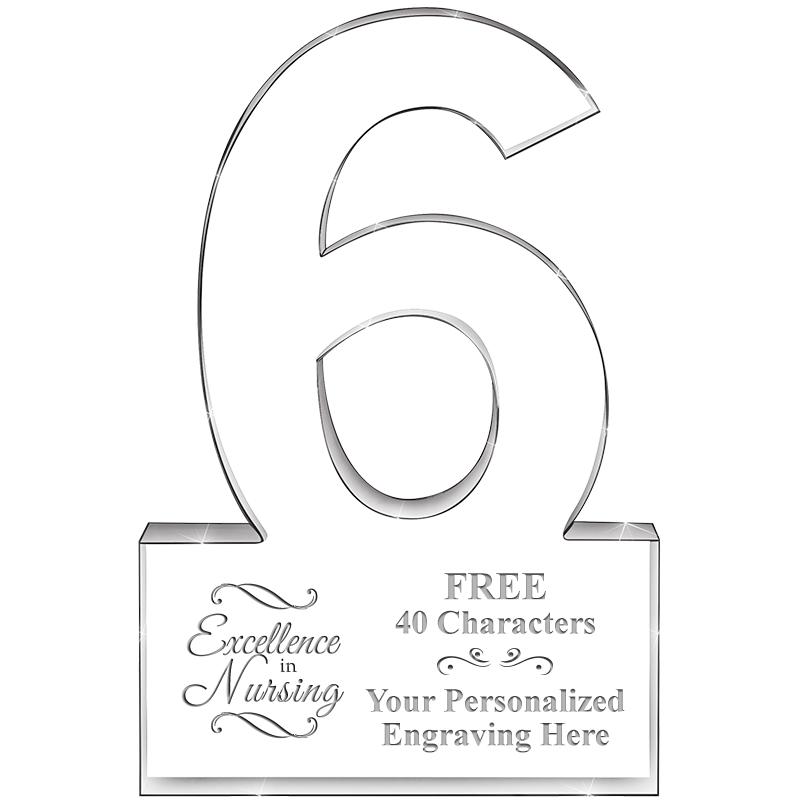 6" 6 YEARS OF SERVICE ACRYLIC