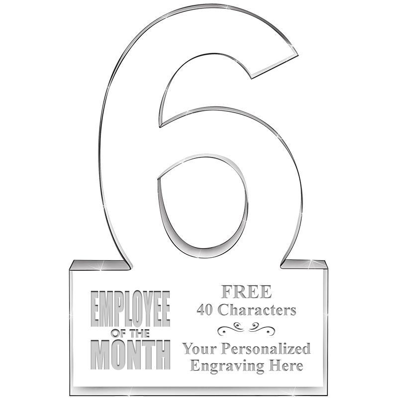 %" 6 YEARS OF SERVICE ACRYLIC