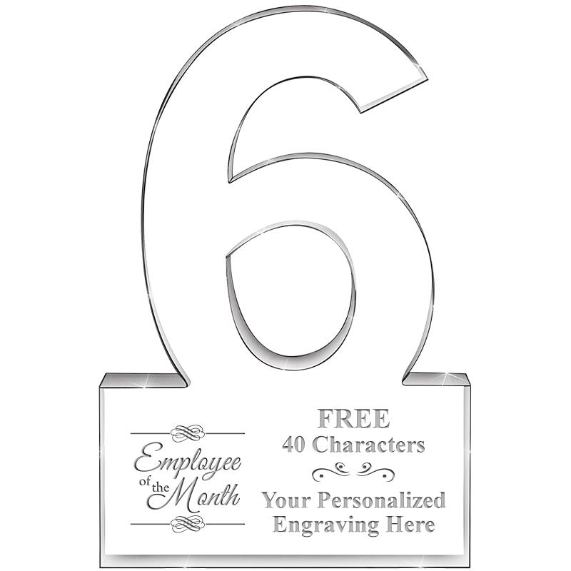 6" 6 YEARS OF SERVICE ACRYLIC