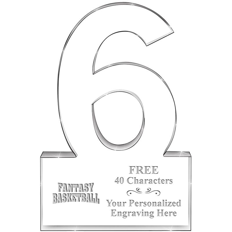 6" 6 YEARS OF SERVICE ACRYLIC