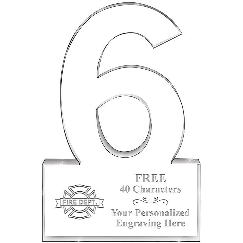 6" 6 YEARS OF SERVICE ACRYLIC