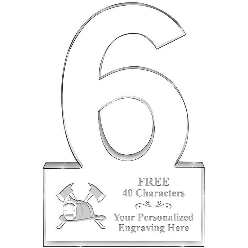 %" 6 YEARS OF SERVICE ACRYLIC