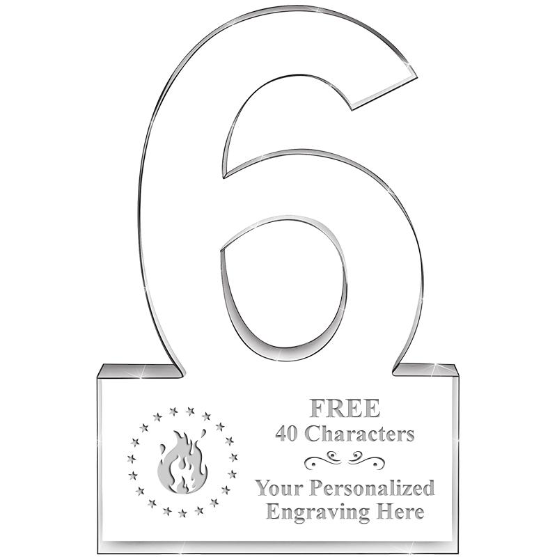 %" 6 YEARS OF SERVICE ACRYLIC