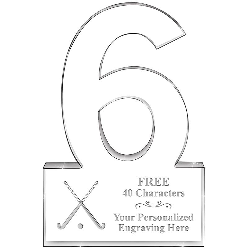 6" 6 YEARS OF SERVICE ACRYLIC