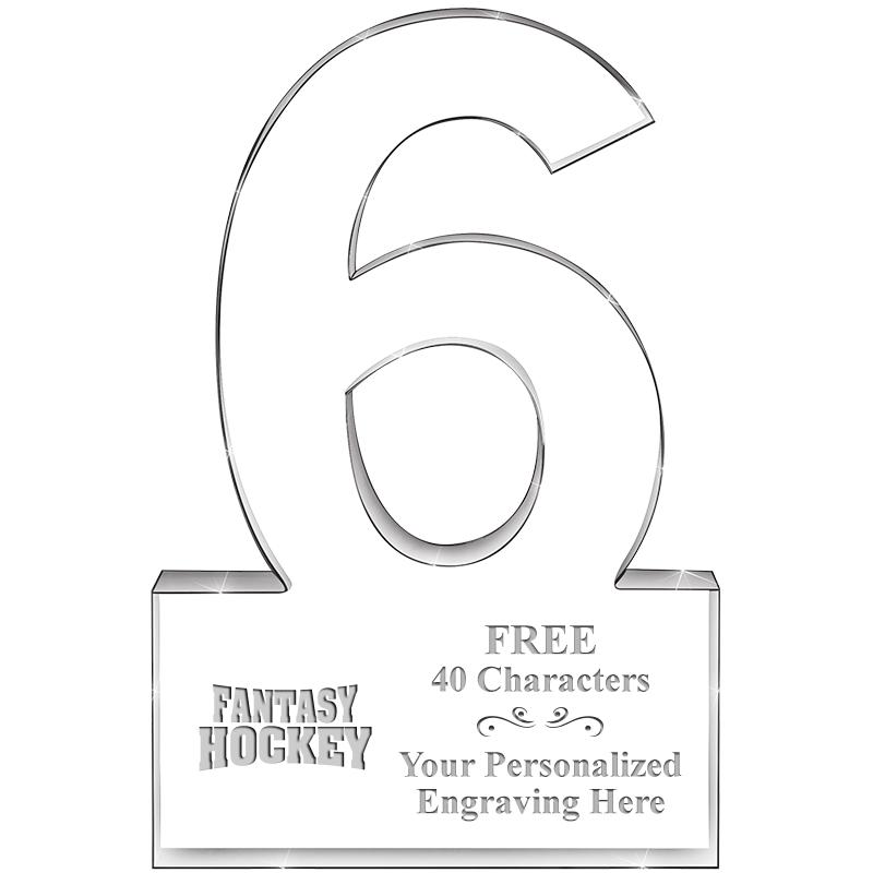 6" 6 YEARS OF SERVICE ACRYLIC