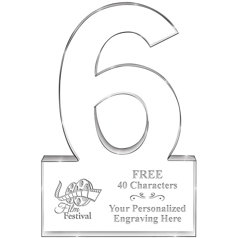 %" 6 YEARS OF SERVICE ACRYLIC