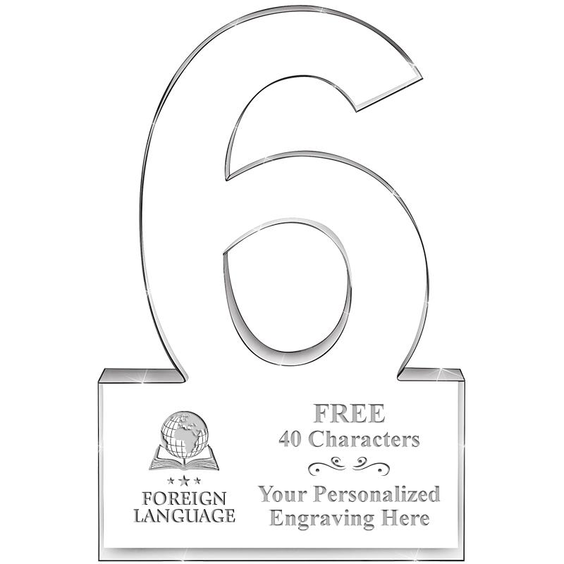 6" 6 YEARS OF SERVICE ACRYLIC