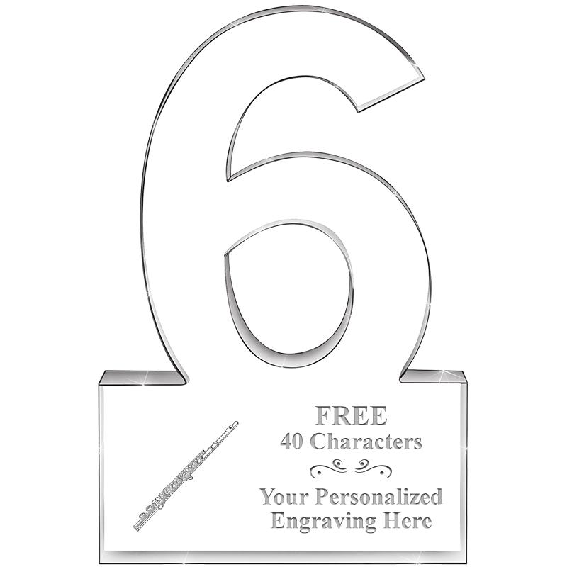 %" 6 YEARS OF SERVICE ACRYLIC