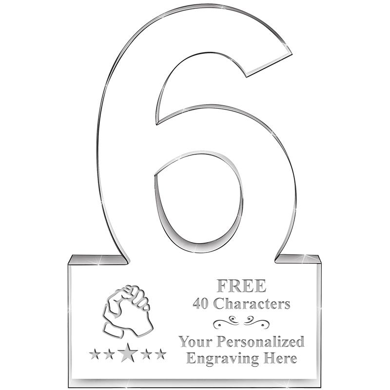 %" 6 YEARS OF SERVICE ACRYLIC