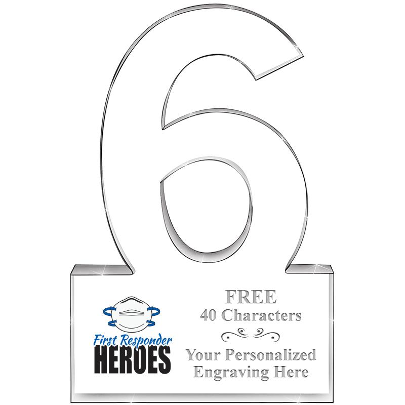 %" 6 YEARS OF SERVICE ACRYLIC