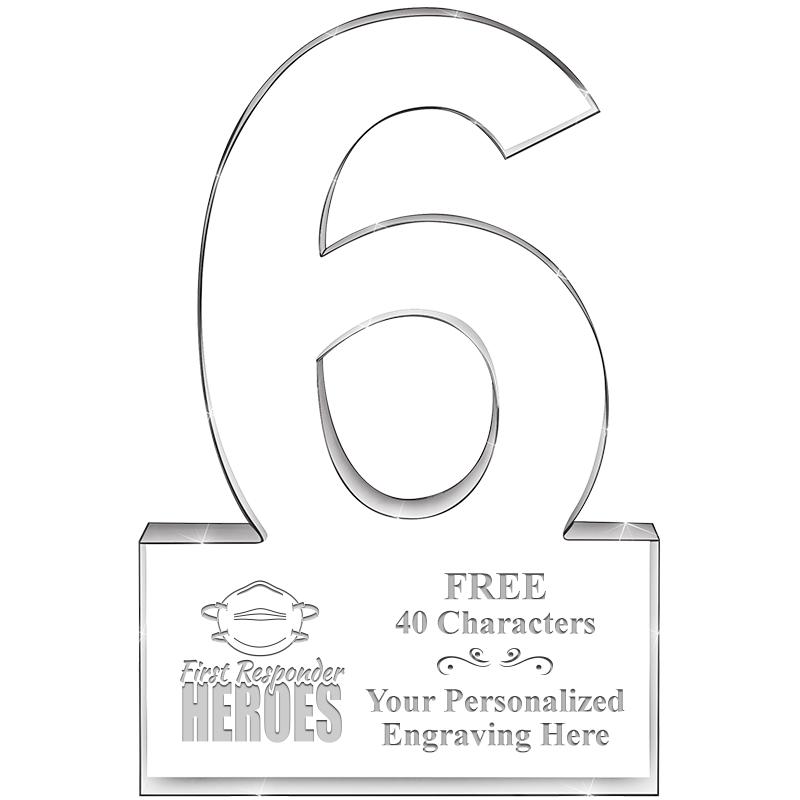 %" 6 YEARS OF SERVICE ACRYLIC