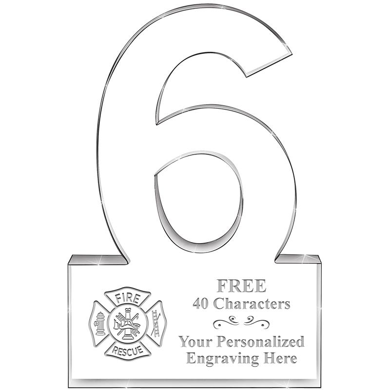 %" 6 YEARS OF SERVICE ACRYLIC