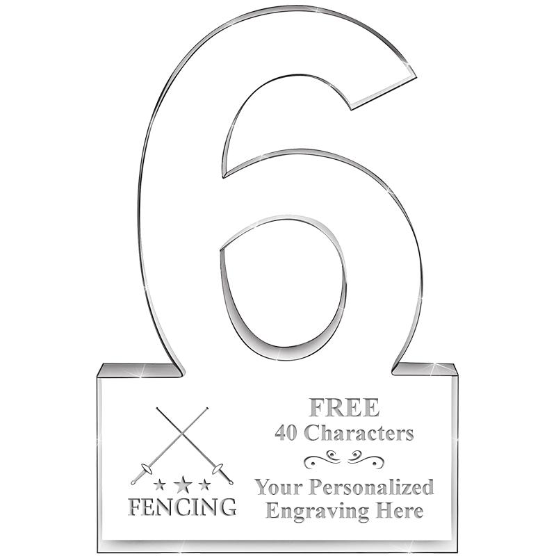 6" 6 YEARS OF SERVICE ACRYLIC