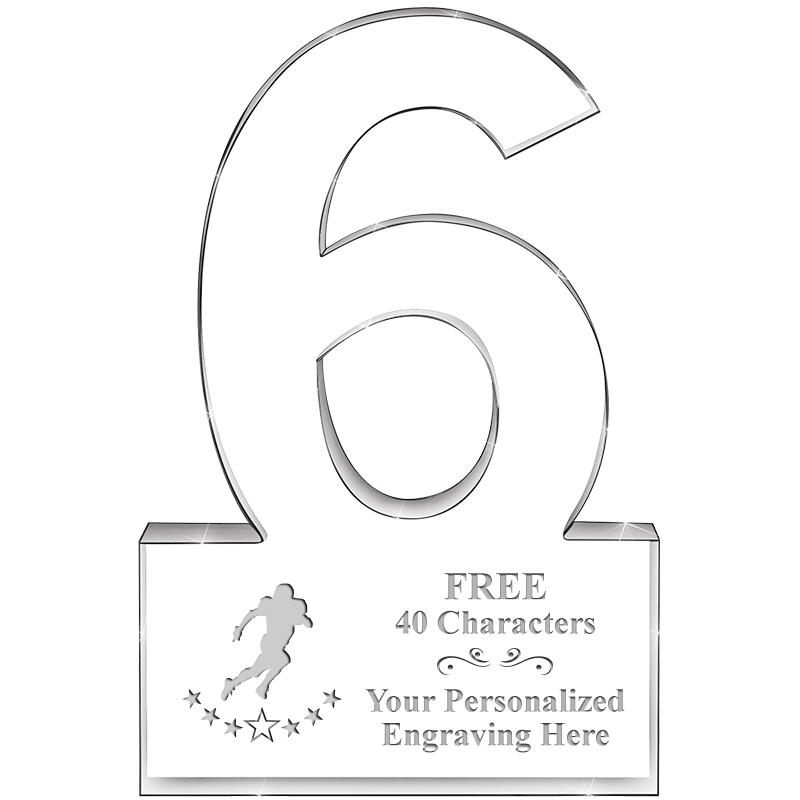 6" 6 YEARS OF SERVICE ACRYLIC