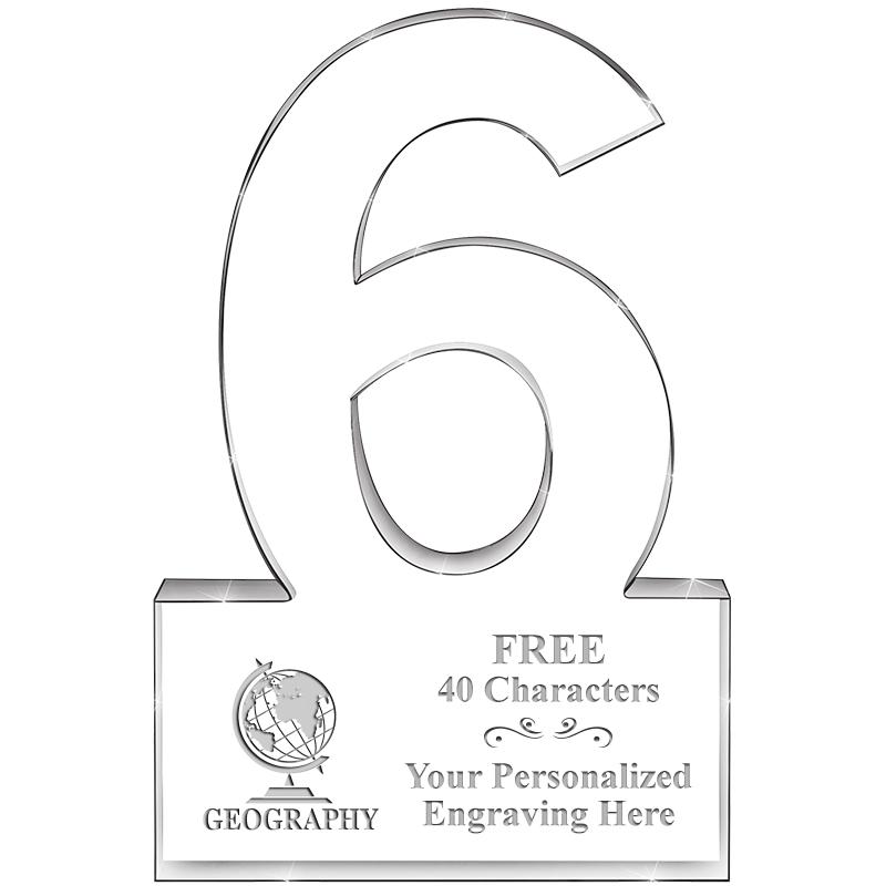 6" 6 YEARS OF SERVICE ACRYLIC