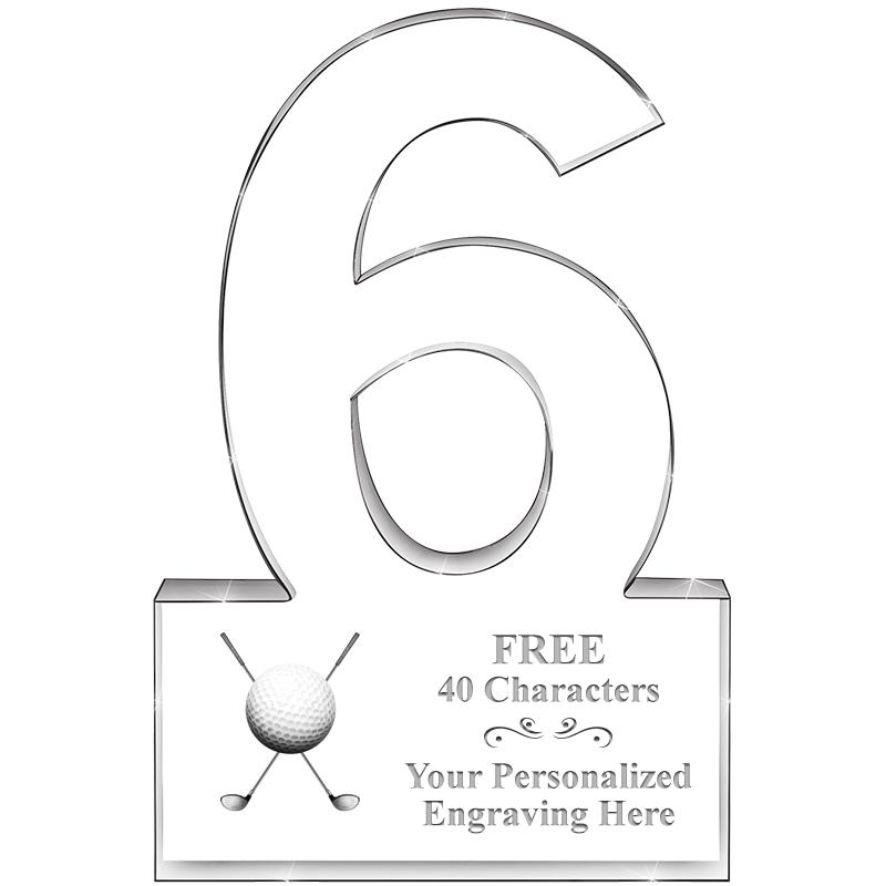 6" 6 YEARS OF SERVICE ACRYLIC