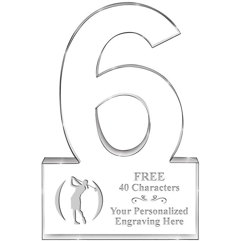 6" 6 YEARS OF SERVICE ACRYLIC