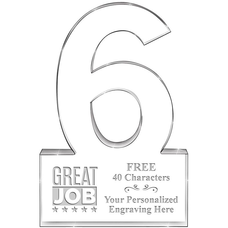 %" 6 YEARS OF SERVICE ACRYLIC