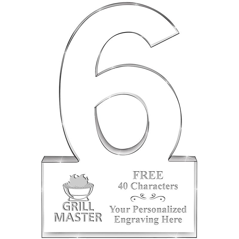 %" 6 YEARS OF SERVICE ACRYLIC