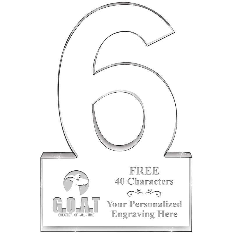 %" 6 YEARS OF SERVICE ACRYLIC