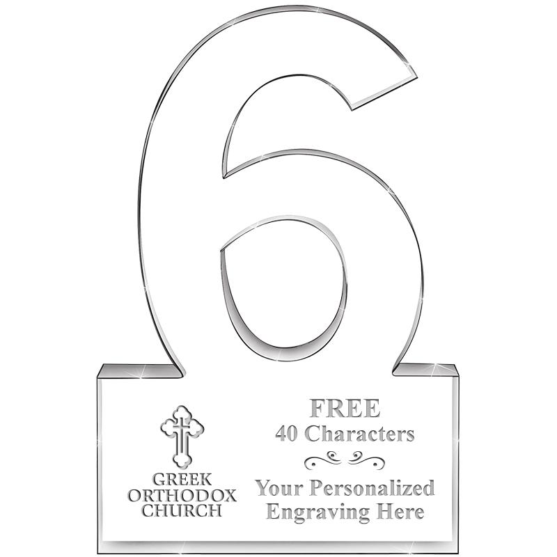 %" 6 YEARS OF SERVICE ACRYLIC