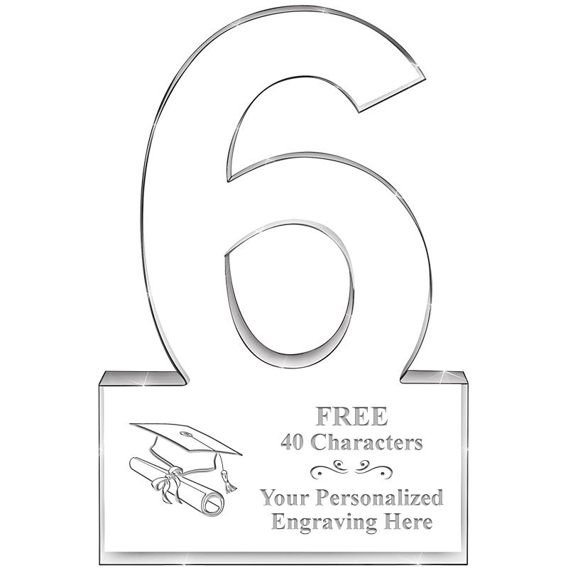 6" 6 YEARS OF SERVICE ACRYLIC