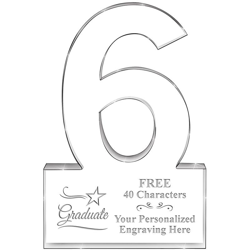 6" 6 YEARS OF SERVICE ACRYLIC