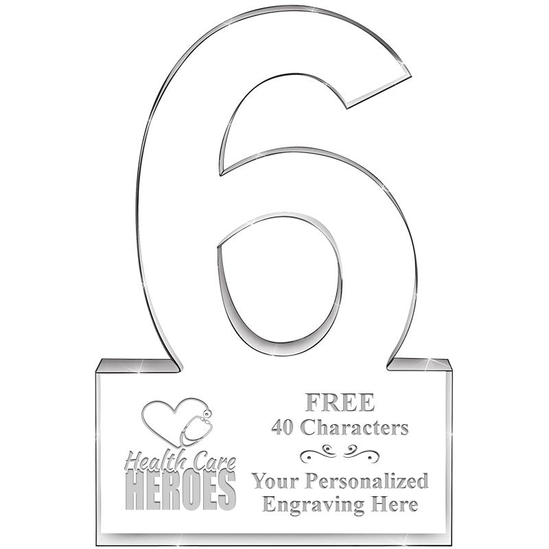 %" 6 YEARS OF SERVICE ACRYLIC