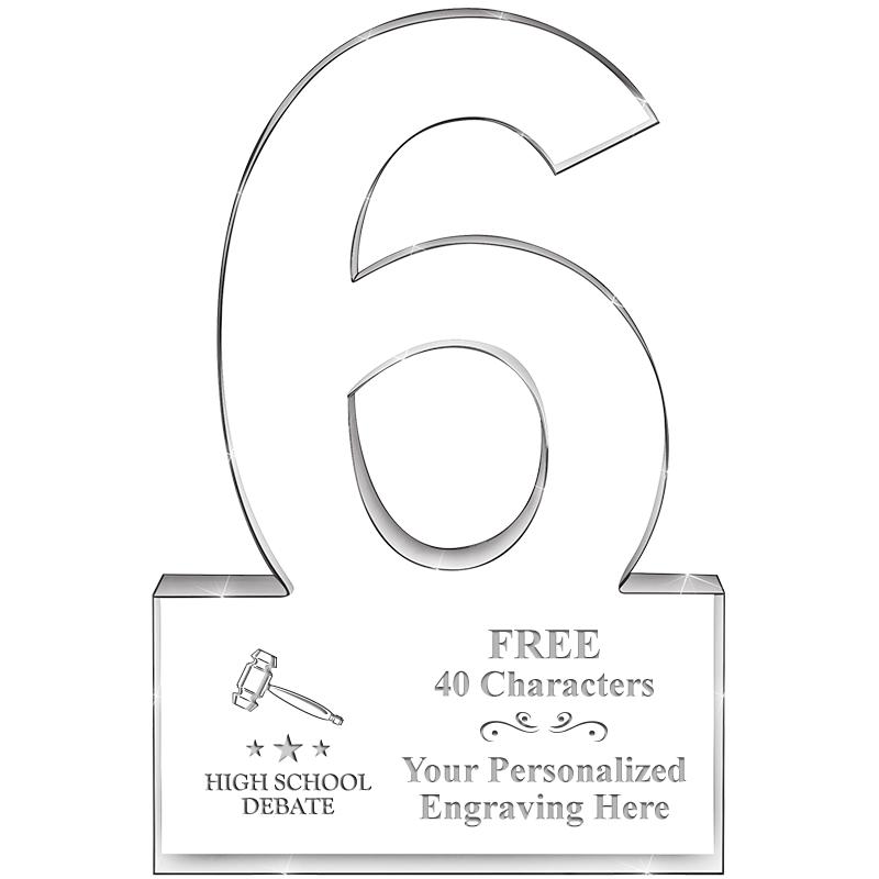 6" 6 YEARS OF SERVICE ACRYLIC