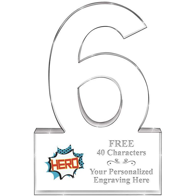 %" 6 YEARS OF SERVICE ACRYLIC