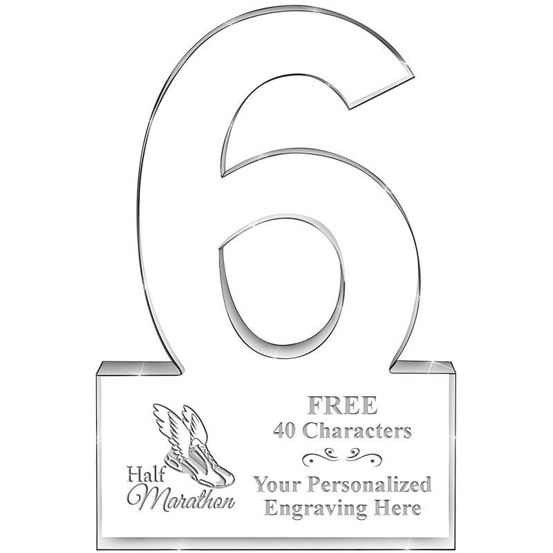 6" 6 YEARS OF SERVICE ACRYLIC