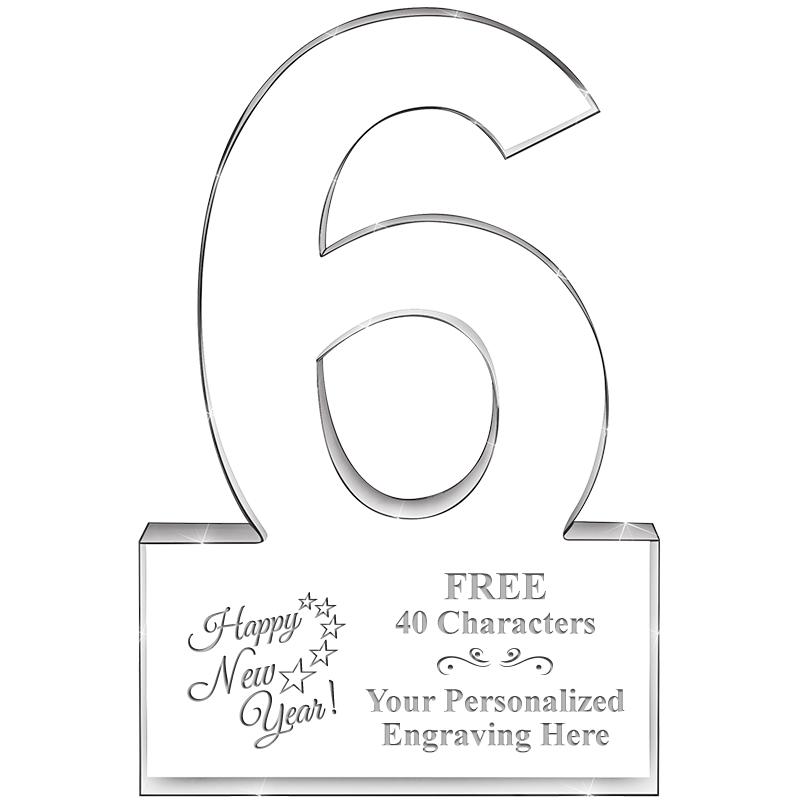 6" 6 YEARS OF SERVICE ACRYLIC