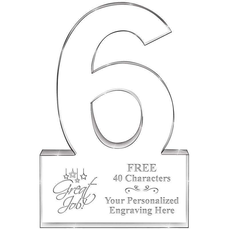 %" 6 YEARS OF SERVICE ACRYLIC