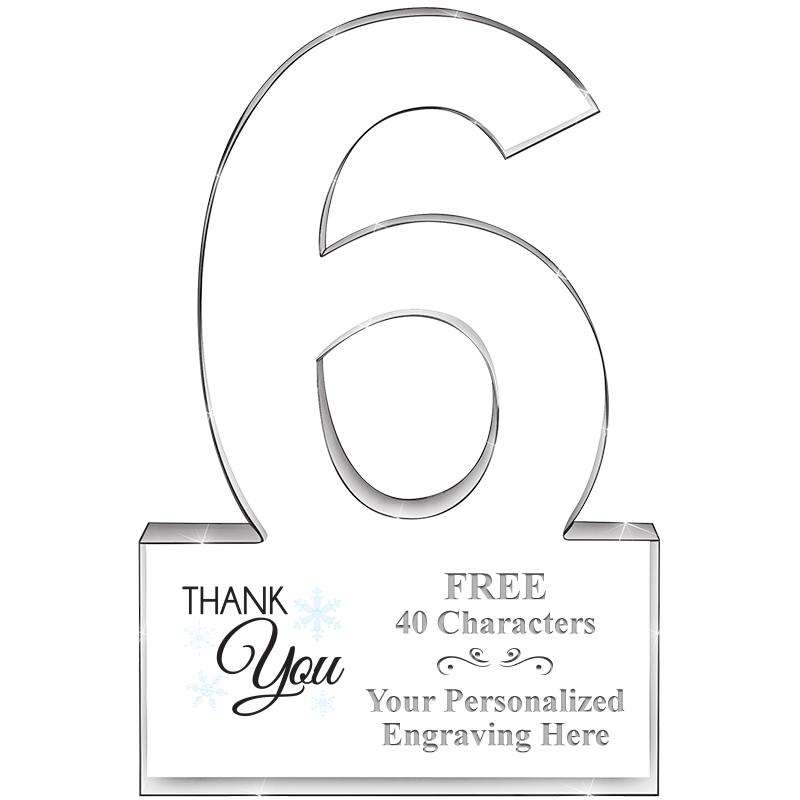 6" 6 YEARS OF SERVICE ACRYLIC