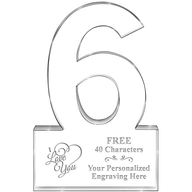 6" 6 YEARS OF SERVICE ACRYLIC