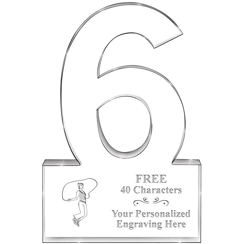 %" 6 YEARS OF SERVICE ACRYLIC