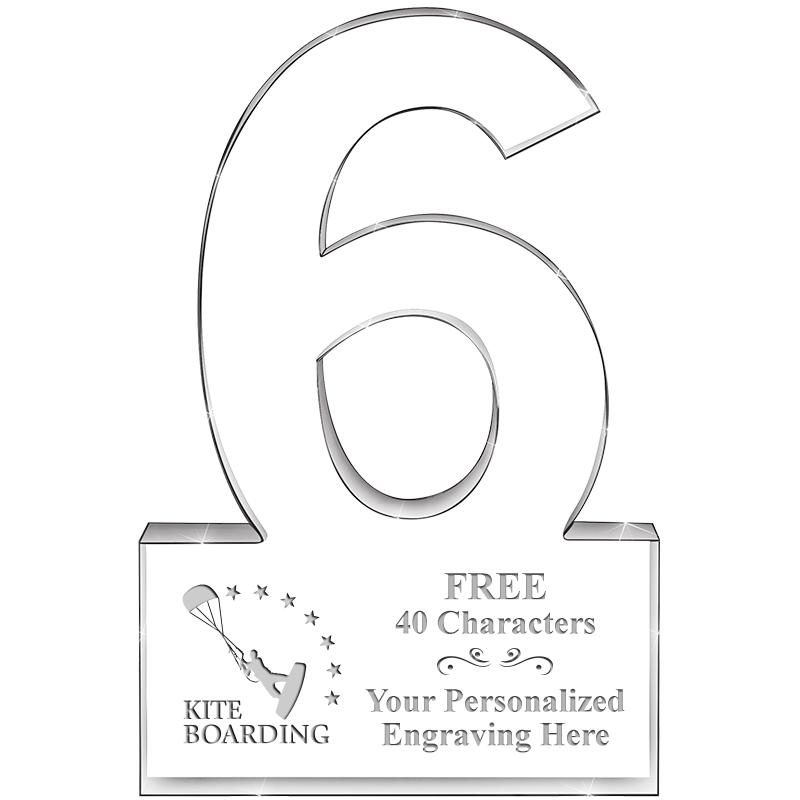 6" 6 YEARS OF SERVICE ACRYLIC