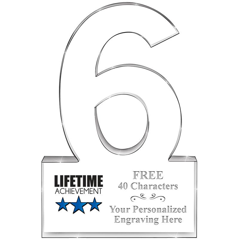 %" 6 YEARS OF SERVICE ACRYLIC