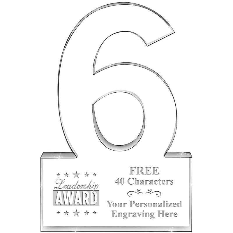 6" 6 YEARS OF SERVICE ACRYLIC