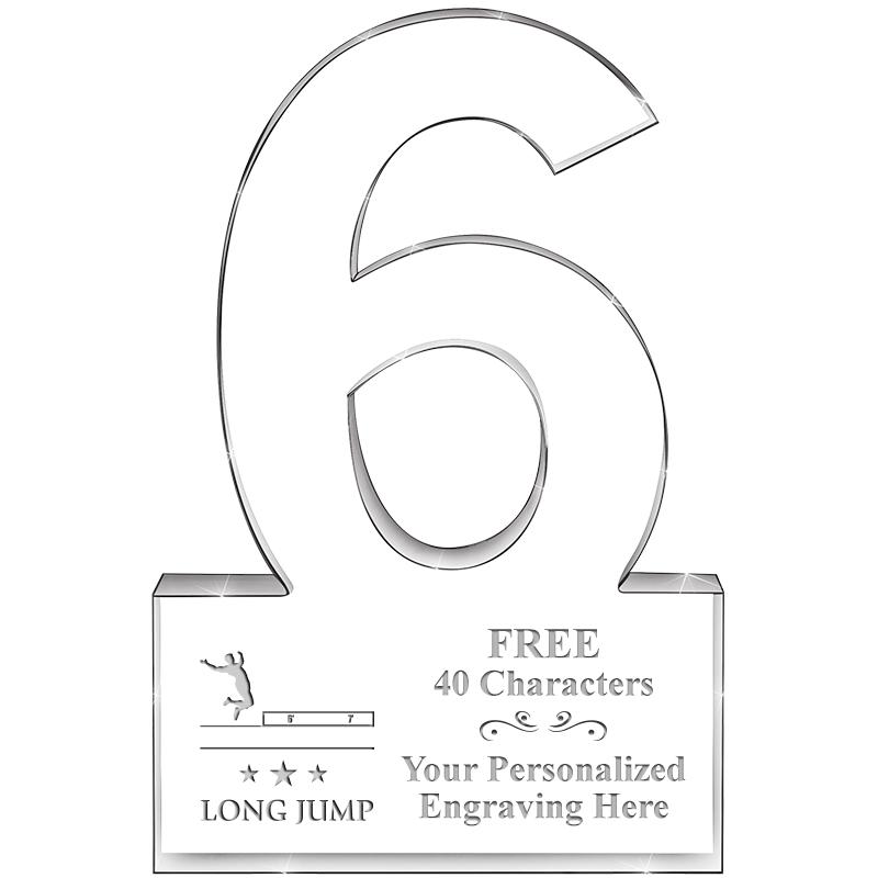 6" 6 YEARS OF SERVICE ACRYLIC