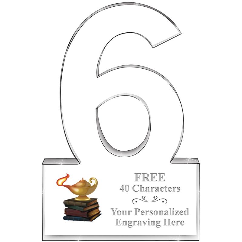 %" 6 YEARS OF SERVICE ACRYLIC