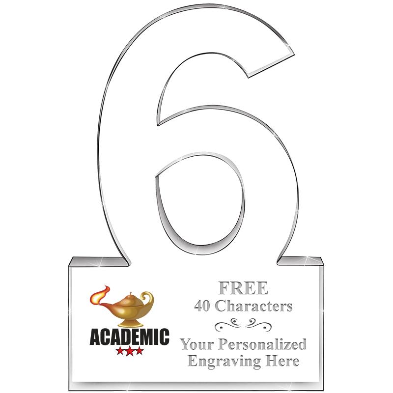 %" 6 YEARS OF SERVICE ACRYLIC