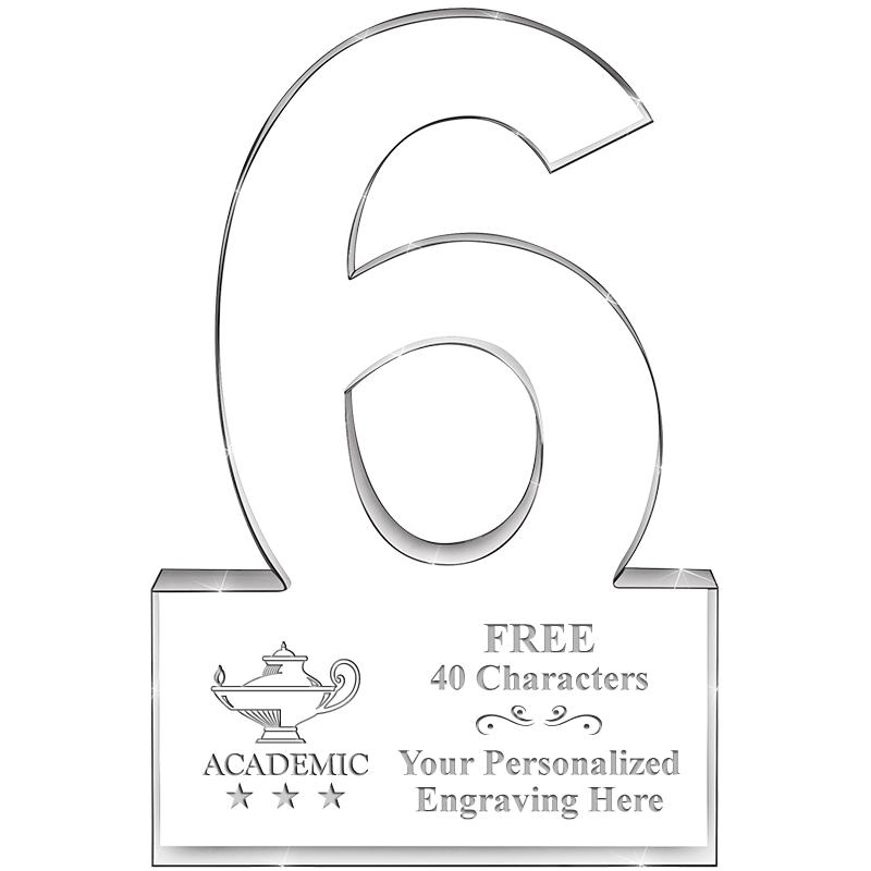 %" 6 YEARS OF SERVICE ACRYLIC