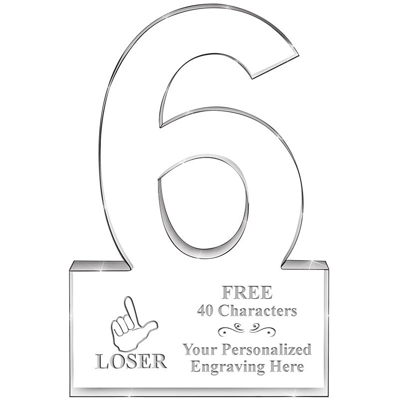 %" 6 YEARS OF SERVICE ACRYLIC