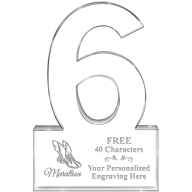 6" 6 YEARS OF SERVICE ACRYLIC