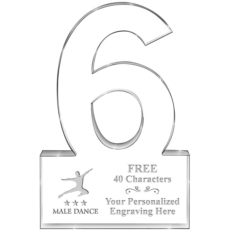 6" 6 YEARS OF SERVICE ACRYLIC