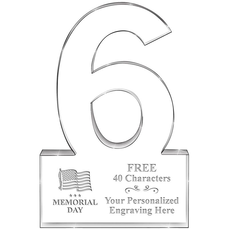 %" 6 YEARS OF SERVICE ACRYLIC